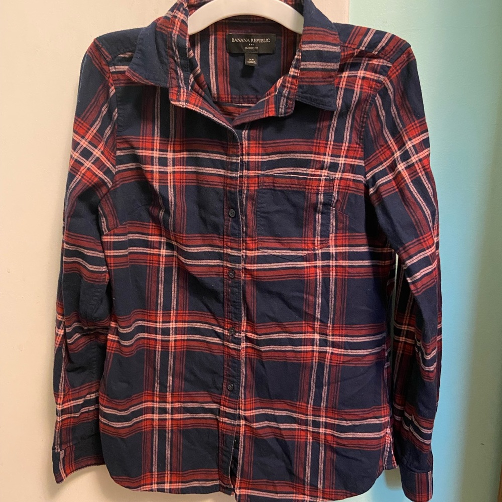 Banana Republic classic fit plaid shirt
